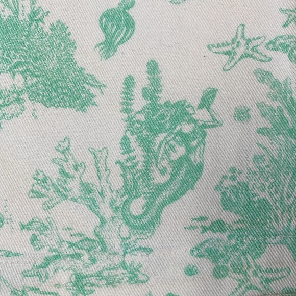 New Avec Les Filles Just Sea Denim Mini Dress in Seafoam Mermaid Toile Sz 10 - Picture 10 of 11